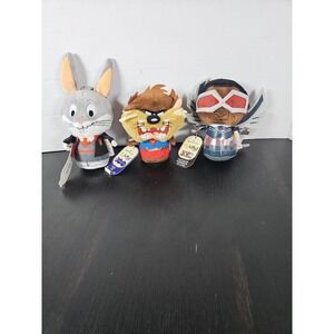 HALLMARK ITTY BITTYS Set Of 3 Bugs Bunny,Captain America,Taz New With Tags (A)